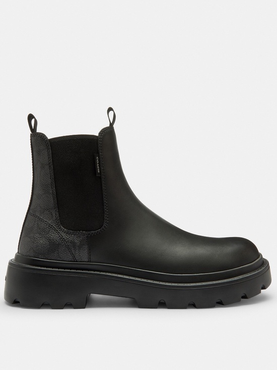 Coach Outlet Men\'s Chelsea Boot With Signature Canvas Size 9.5